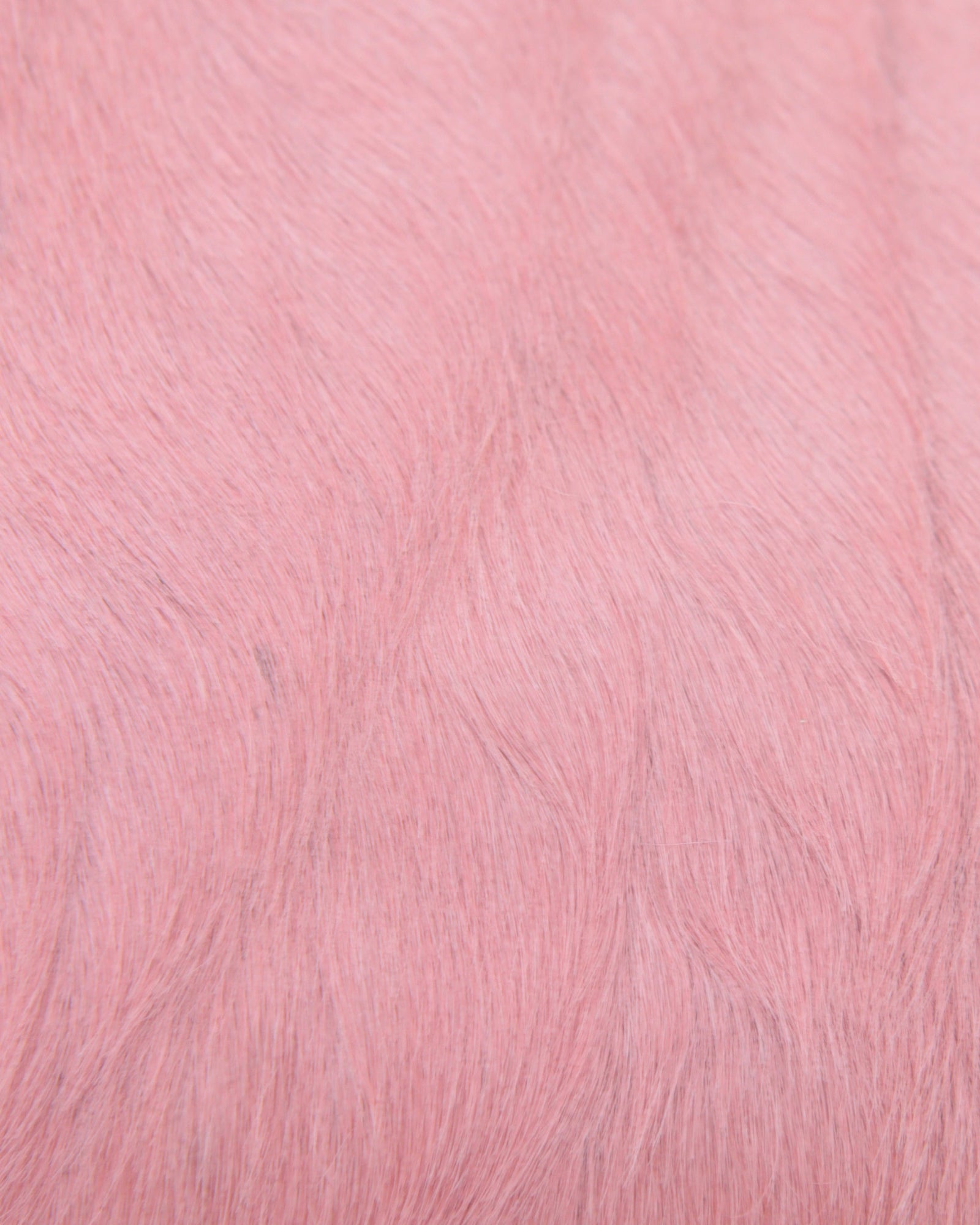 pink pony hair and black shiny leather bag
